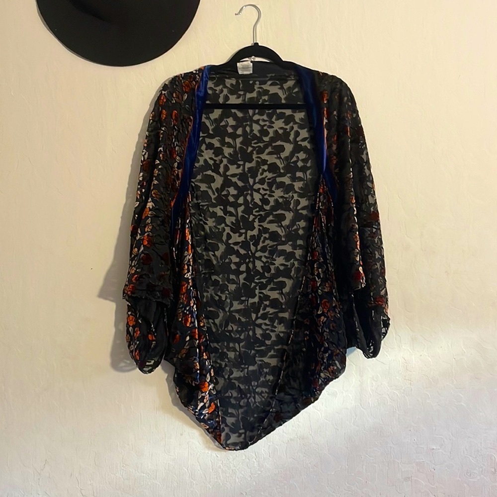Floral Butterfly Sleeve Cardigan